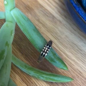 Black and silver fashion ring